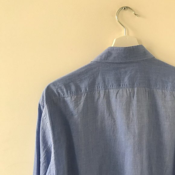 Diesel Black Gold Mid Blue End Casual Dress Shirt - Picture 9 of 15